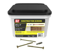 #9 x 3 in. Star Drive Dual Flat Head Coarse Construction Screws 10 lb. Box