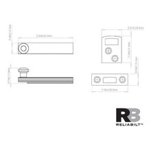 Load image into Gallery viewer, 2-1/2-in Satin Nickel Steel Surface Bolt
