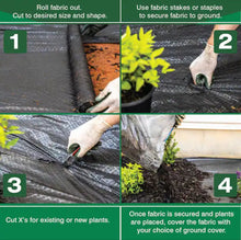 Load image into Gallery viewer, 3 ft. x 100 ft. WeedBlock Weed Barrier Landscape Fabric with Microfunnels
