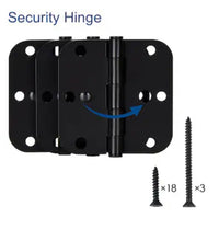 Load image into Gallery viewer, RELIABILT 3-1/2-in H x 5/8-in Radius Oil-Rubbed Bronze Security Interior Door Hinge (3-Pack)
