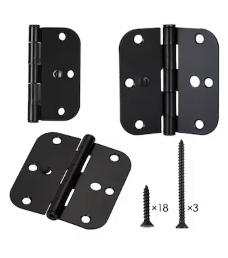 RELIABILT 3-1/2-in H x 5/8-in Radius Oil-Rubbed Bronze Security Interior Door Hinge (3-Pack)