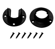 Project Source 1-5/16 In. Black Closet Rod Flange Set