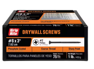 #8 x 3 in. Philips Bugle-Head Coarse Thread Sharp Point Drywall Screws (1 lb.-Pack)