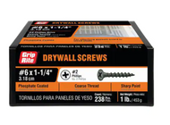 #6 x 1-1/4 in. Philips Bugle-Head Coarse Thread Sharp Point Drywall Screws (1 lb./Pack)