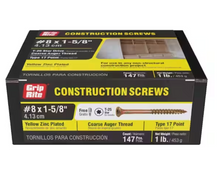 Load image into Gallery viewer, #8 x 1-5/8 in. Star Drive Bugle-Head Construction Screw (1 lb./Pack)
