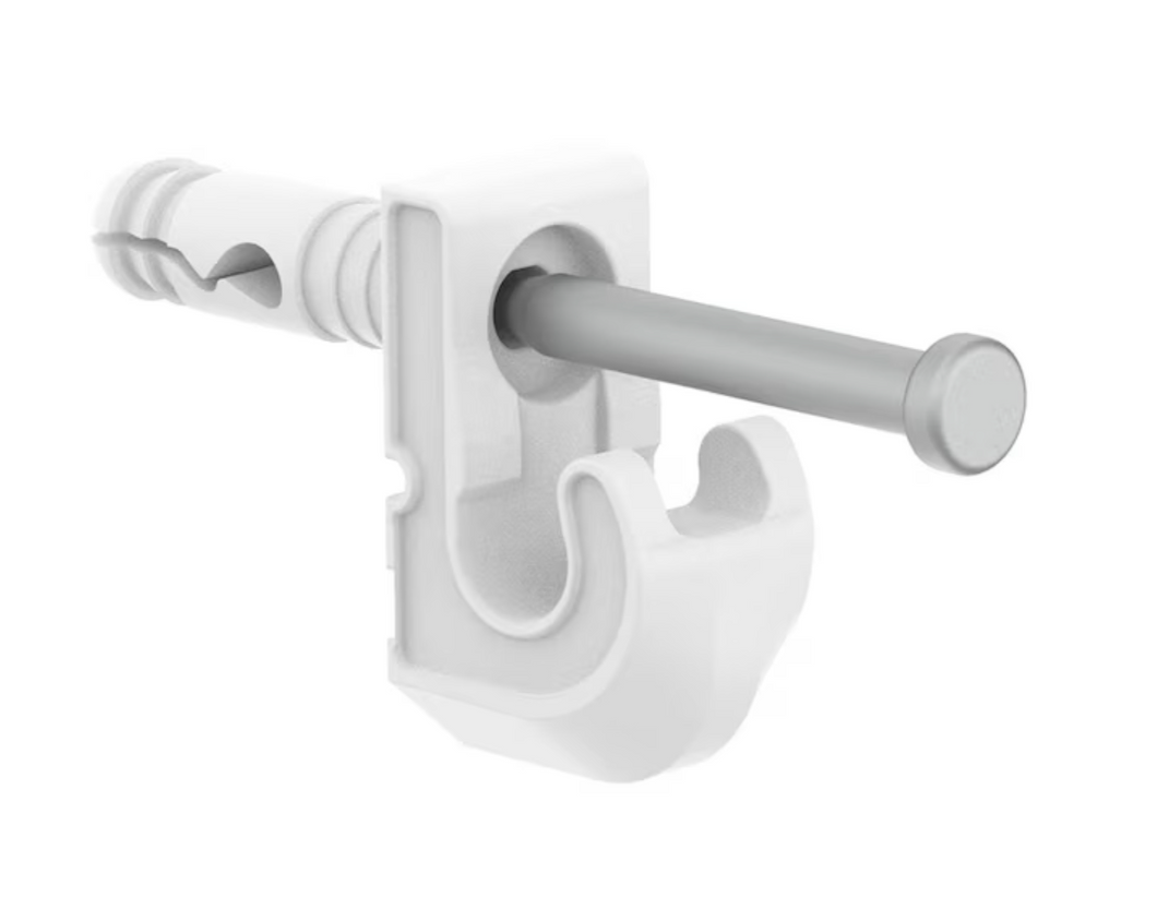 Fixed Mount White Back Clip (7-Pack)