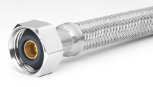 Load image into Gallery viewer, 3/8-in compression x 1/2-in Fip x 20-in Braided Stainless Steel Flexible Faucet Supply Line
