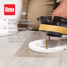 Load image into Gallery viewer, Johni-Ring 3-in Brown Wax Jumbo Toilet Wax Ring with Bolts
