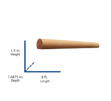 Load image into Gallery viewer, 1.5-in x 96-in Unfinished Wood Fir Wall Rail
