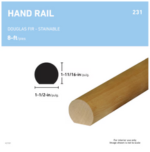 Load image into Gallery viewer, 1.5-in x 96-in Unfinished Wood Fir Wall Rail
