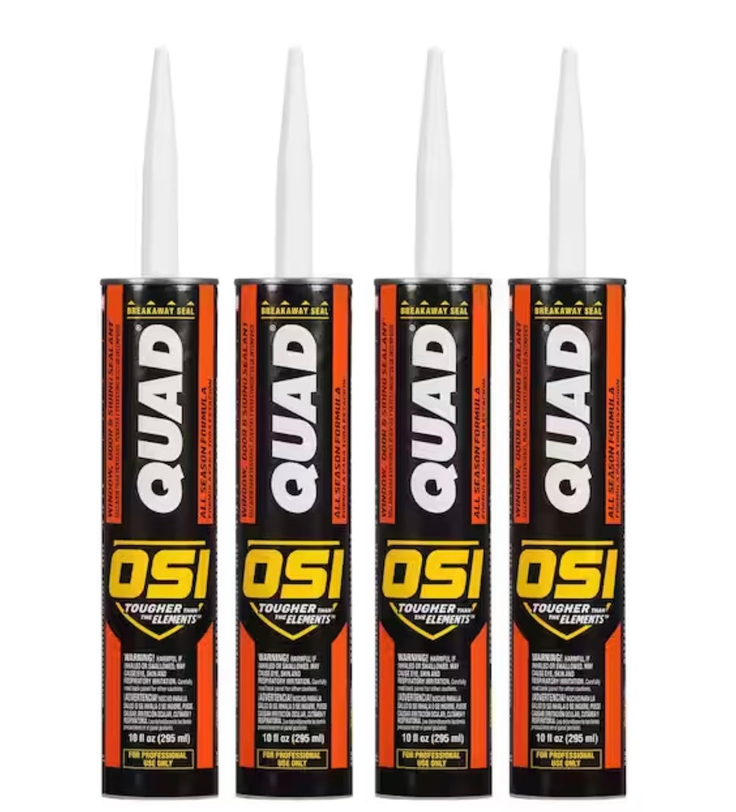 QUAD Advanced 10 oz. White #001 Exterior, Window, Door, and Siding Caulk Sealant