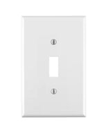 1-Gang White Toggle Nylon Midway/Midsize Wall Plate (1-Pack) PJ1-W
