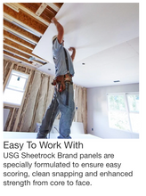 Load image into Gallery viewer, 1/2 in. x 4 ft. x 8 ft. UltraLight Mold Tough Drywall
