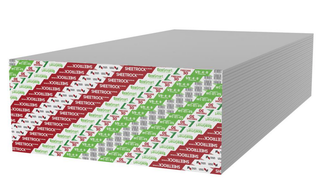 5/8 in. x 4 ft. x 8 ft. EcoSmart Firecode 30 Drywall by USG Sheetrock