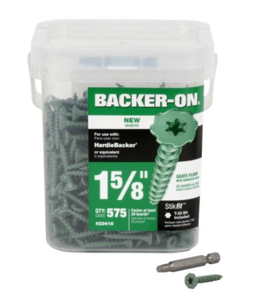 #9 x 1-5/8 in. Serrated Flat Head Star Drive Cement Board Screws (575-Pack)