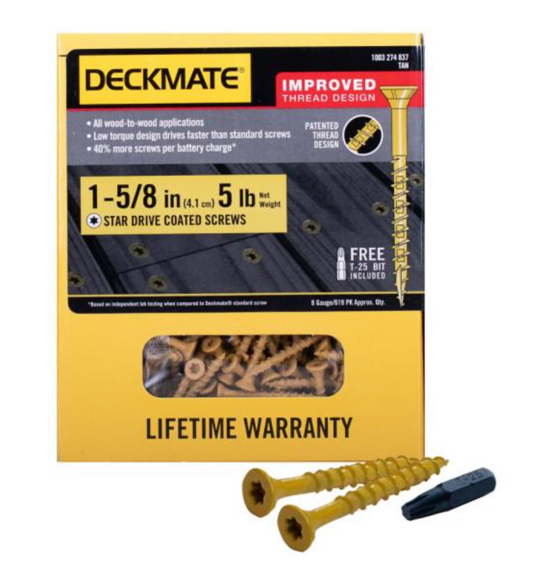 #8 x 1-5/8 in. Star Flat-Head Wood Deck Screws (5 lbs./Pack)