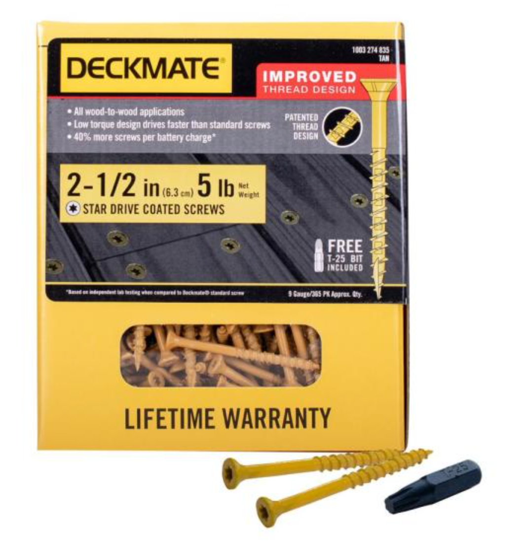 #9 x 2-1/2 in. Star Flat-Head Wood Deck Screw (5 lbs./Pack)